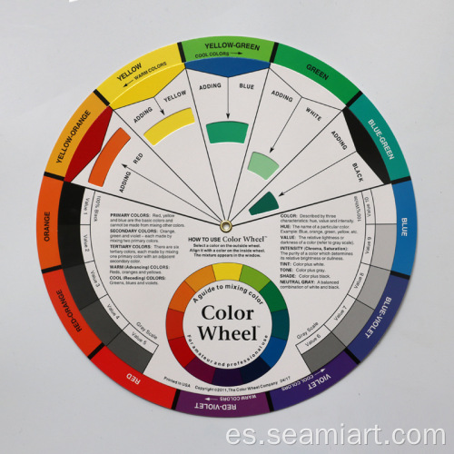 Tarjeta de papel de rueda de color de 140 mm de diámetro
